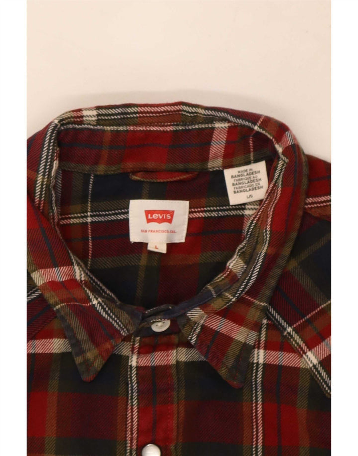 Levi's Herren-Flanellhemd, groß, rot kariert