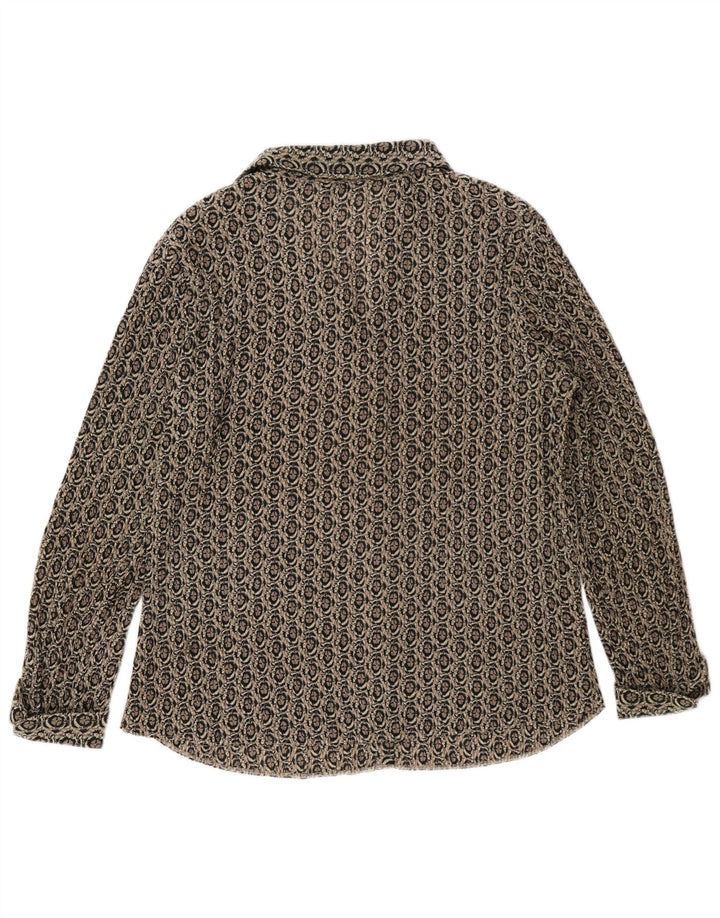 Marks & Spencer Damen formelles Hemd UK 18 XL grau geometrisch