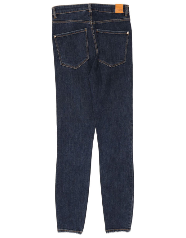 Zara Damen Trafaluc High Rise Skinny Jeans EU 36 XS W26 L27 Marineblau