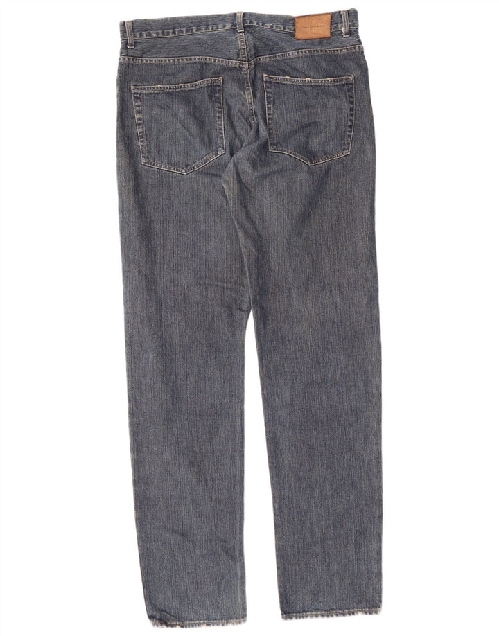 CALVIN KLEIN Mens Straight Jeans W36 L35 Blue Cotton