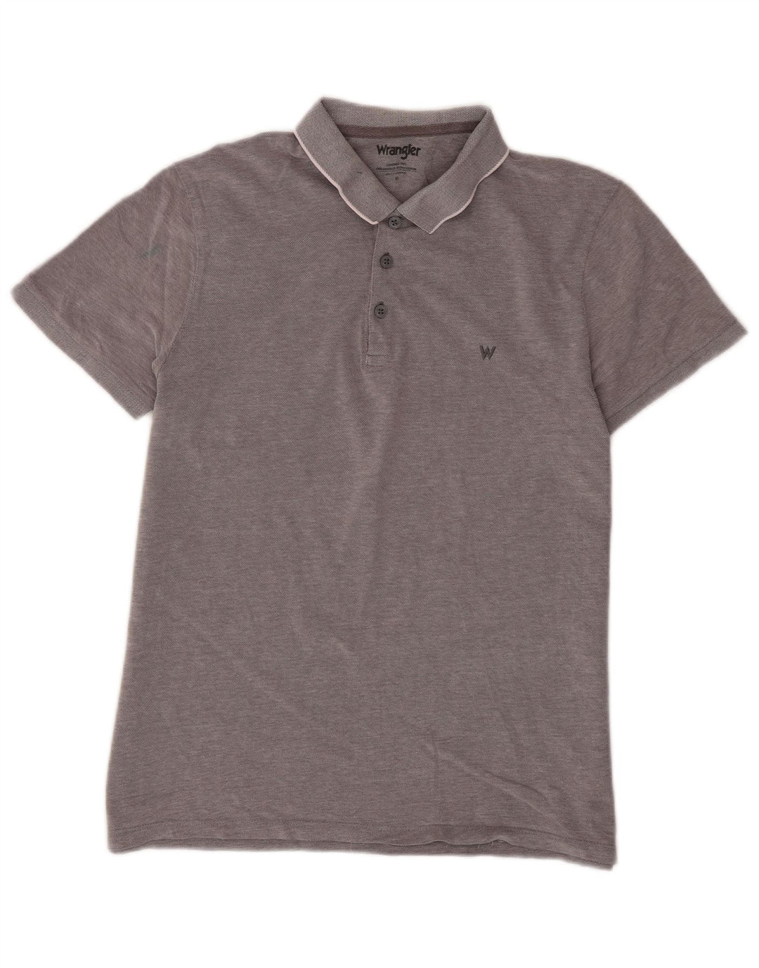 Wrangler Herren-Poloshirt aus mittelgrauer Baumwolle