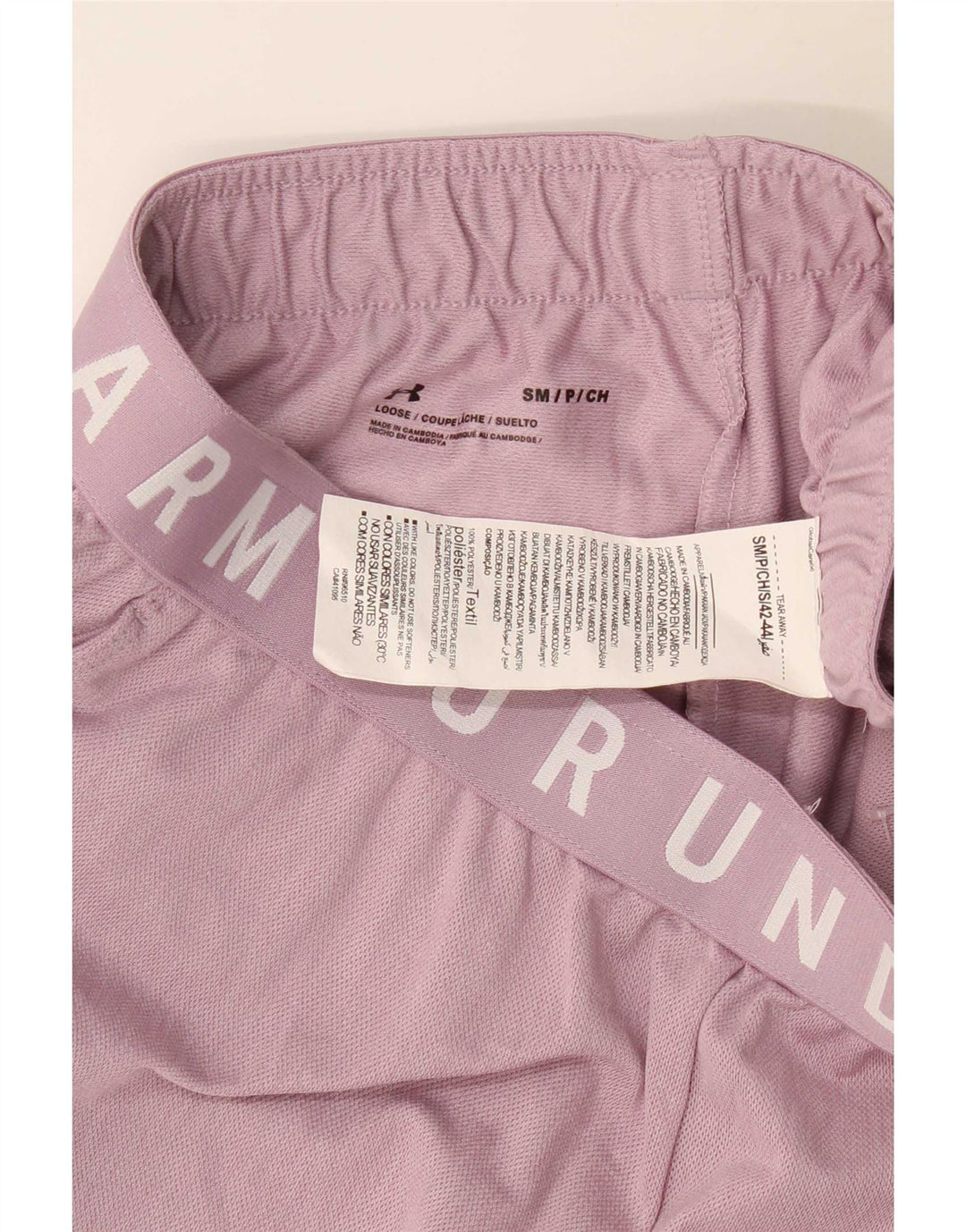 Under Armour Damen Graphic Sport Shorts UK 10 Small Rosa Polyester