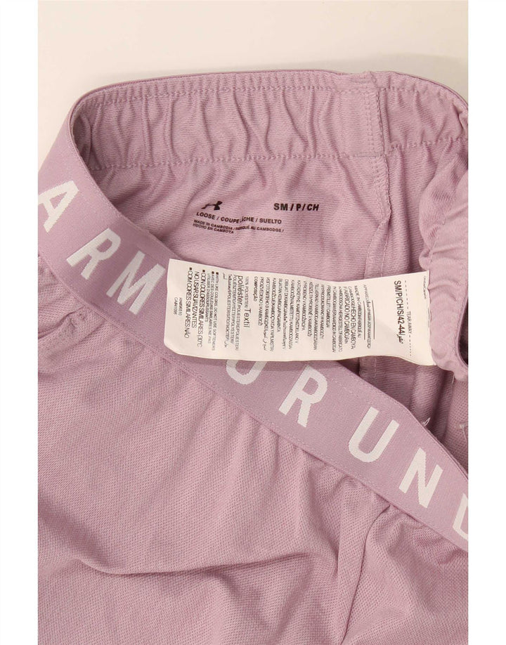 Under Armour Damen Graphic Sport Shorts UK 10 Small Rosa Polyester