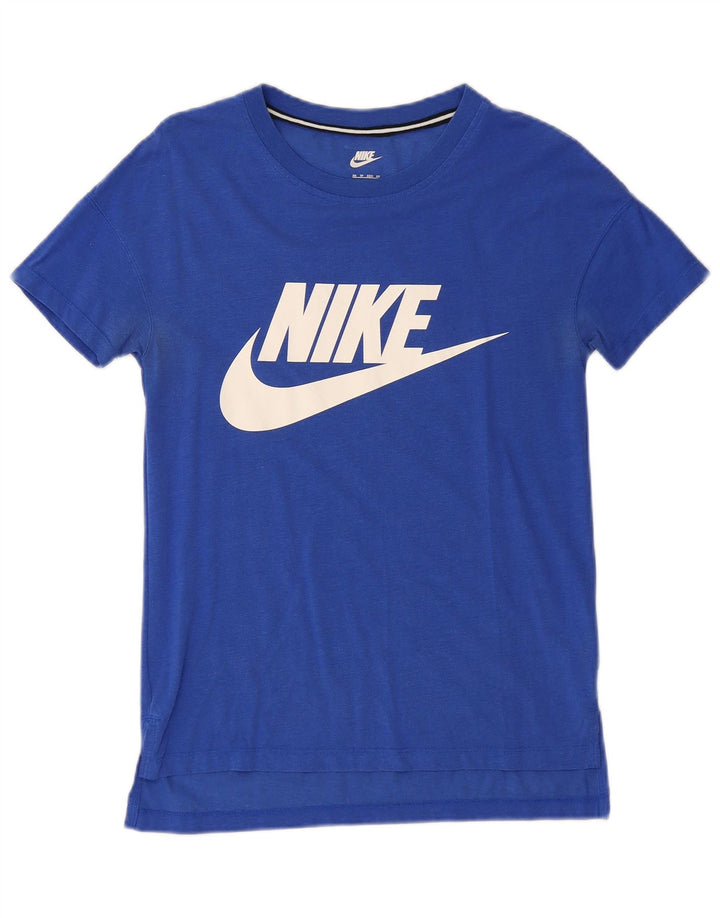 NIKE Herren Grafik T-Shirt Top XS Blau Modal