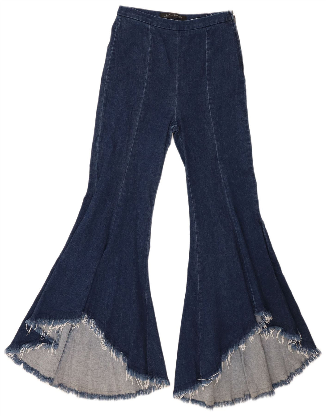 Zara Damen Schlagjeans XS W24 L29 Marineblau