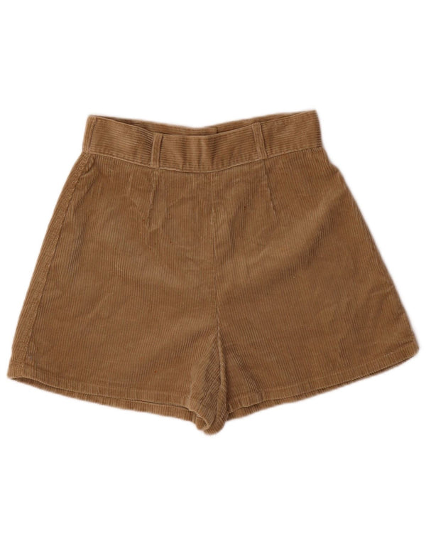 Sisley Damen Cordshorts W28 Mittelbraune Baumwolle