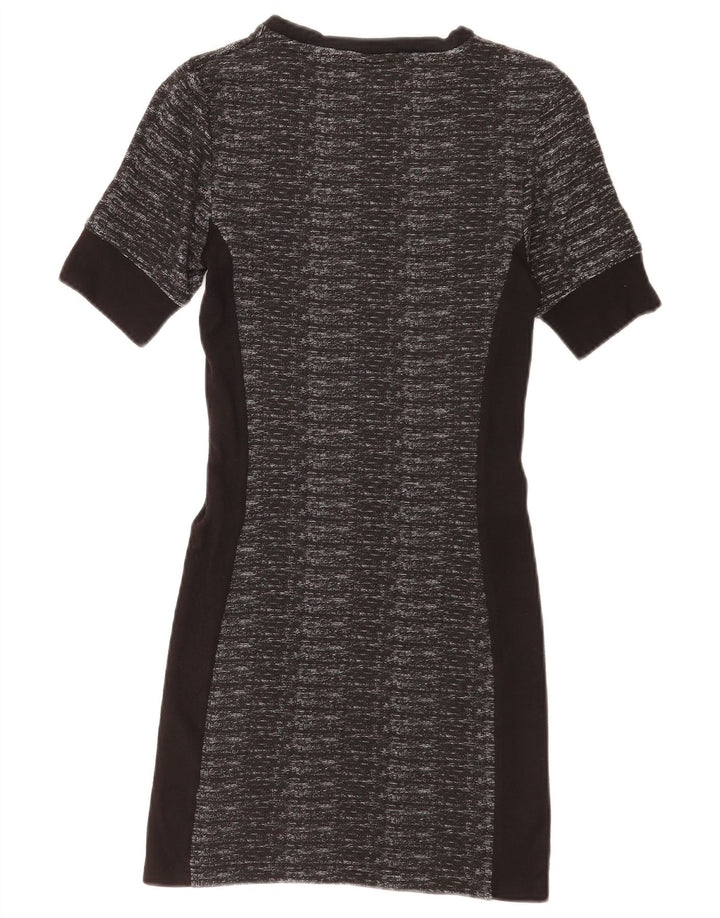 Topshop Damen, figurbetontes Kleid, Größe S, Schwarz, geometrisch, Polyester