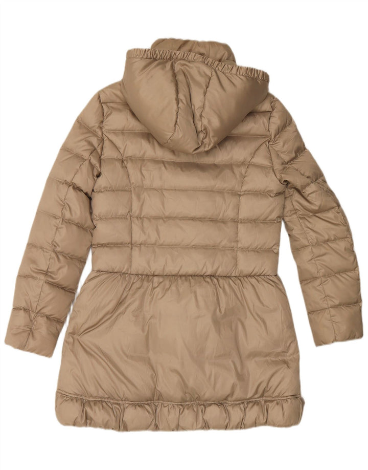 Sisley Damen Kapuzen-Zweireiher-Wattierter Mantel IT 42 Mittelbeige