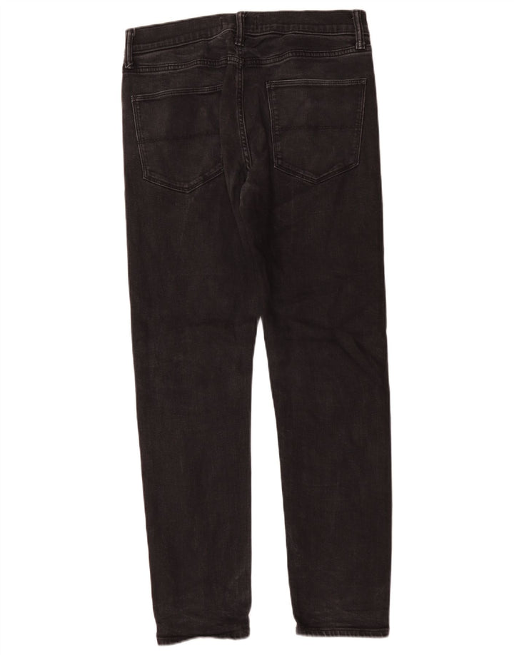 Marks & Spencer Herren Slim Jeans W30 L28 Schwarze Baumwolle