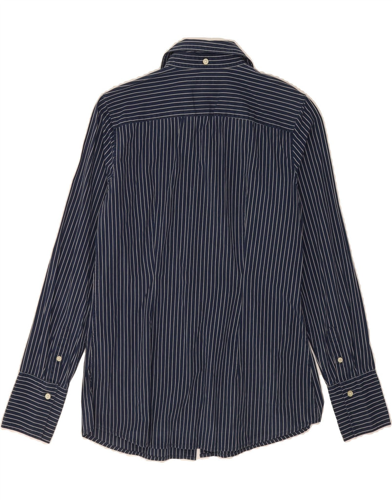 BANANA REPUBLIC Womens Shirt US 8 Medium Navy Blue Pinstripe Cotton Vintage Banana Republic and Second-Hand Banana Republic from Messina Hembry 