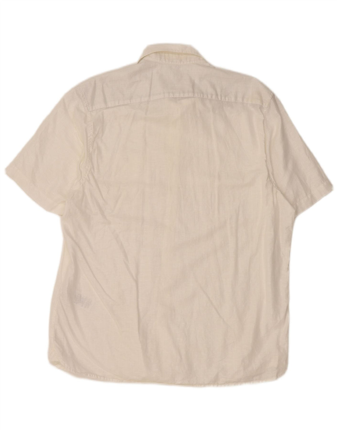 TED BAKER Herren Kurzarmhemd Größe 5 XL Weißes Leinen