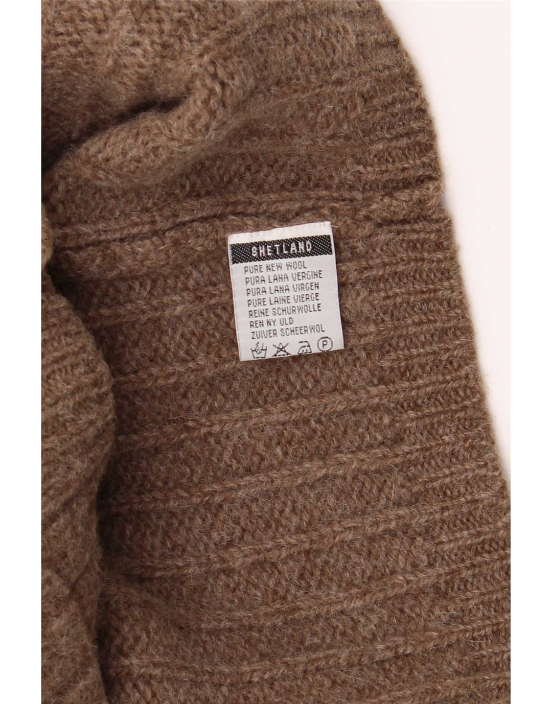 MC Kenzy Herren-Strickjacke, große braune Wolle