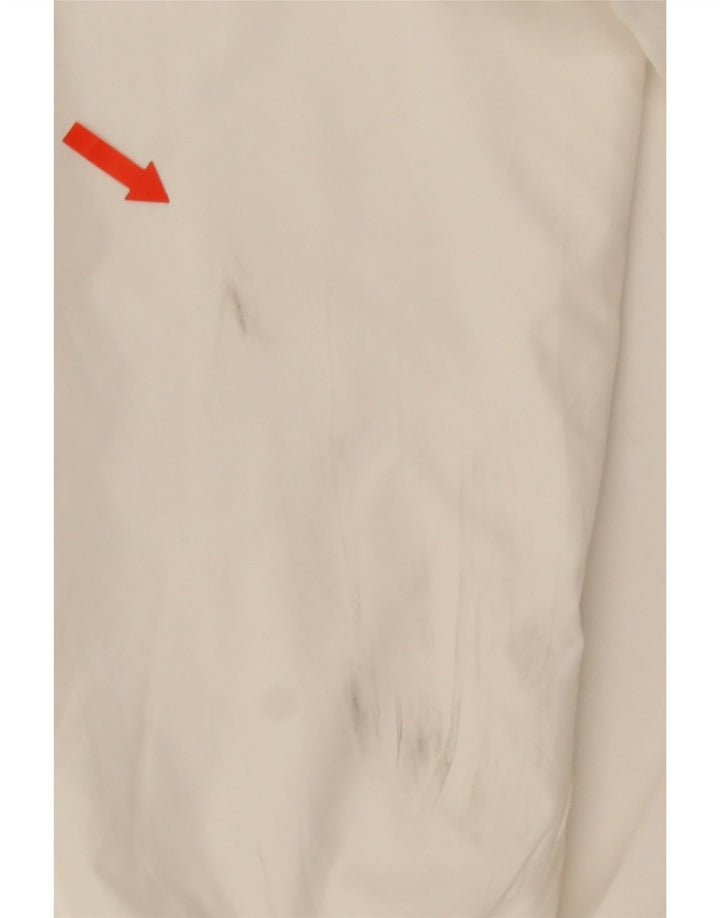 Nike Herren-Trainingsanzugoberteil, große Jacke aus weißem Polyester