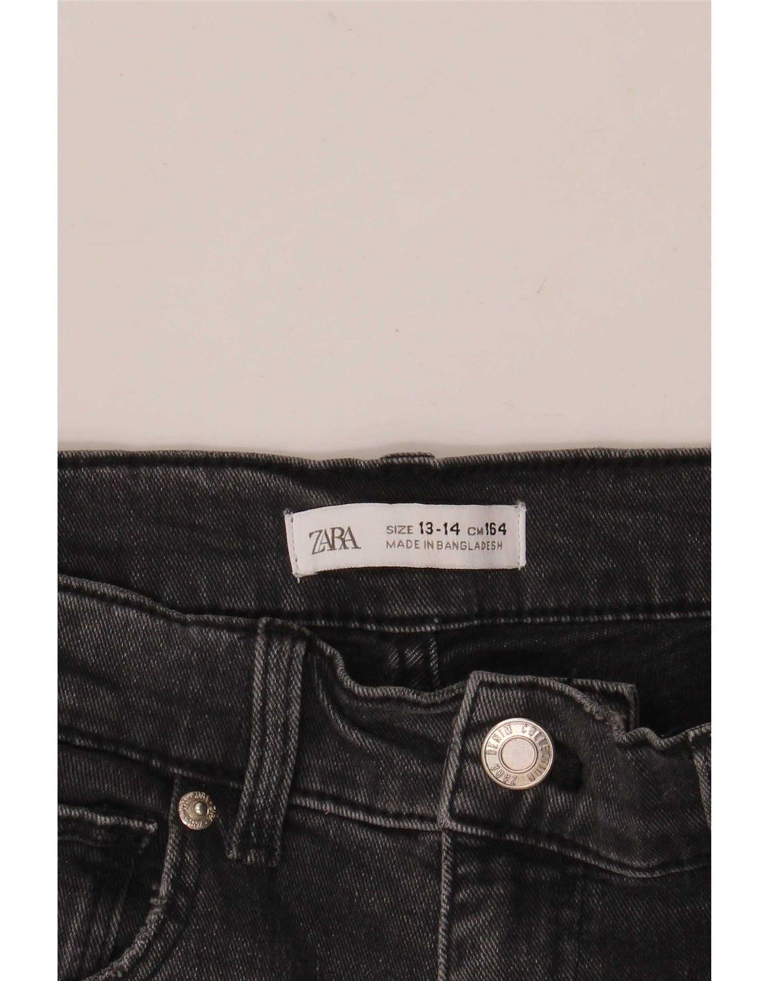 Zara Schlagjeans für Mädchen, 13–14 Jahre, W26, L29, Grau