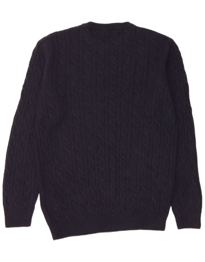 Timberland Herren-Pullover mit Rundhalsausschnitt, reguläre Passform, große marineblaue Wolle