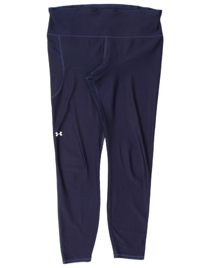 Under Armour Damen Leggings UK 14 Large Marineblau