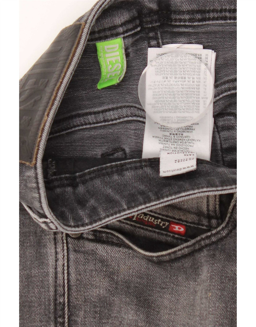 Diesel Herren Skinny Jeans W30 L30 Graue Baumwolle