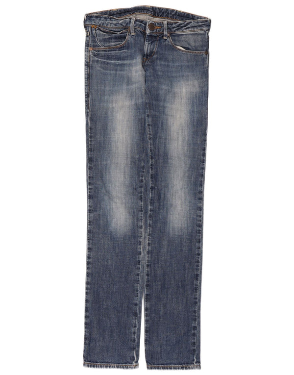 Wrangler Damen Lia Straight Jeans W26 L34 Blaue Baumwolle