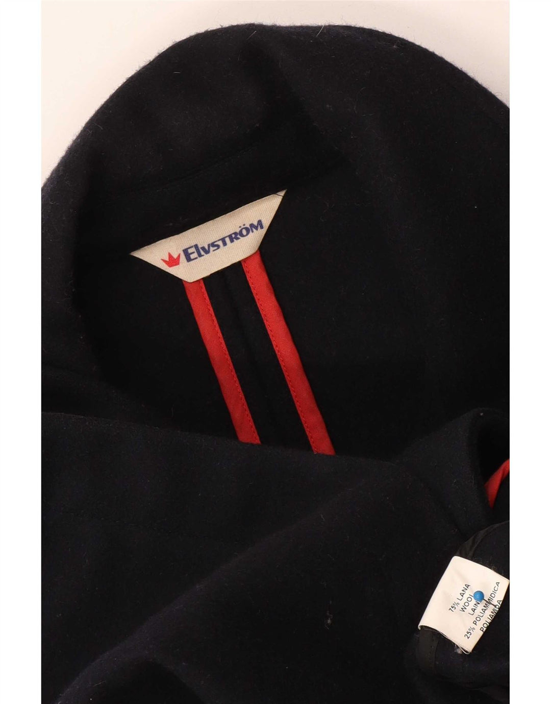 Elvstrom Herren Pea Coat UK 42 XL Marineblaue Wolle