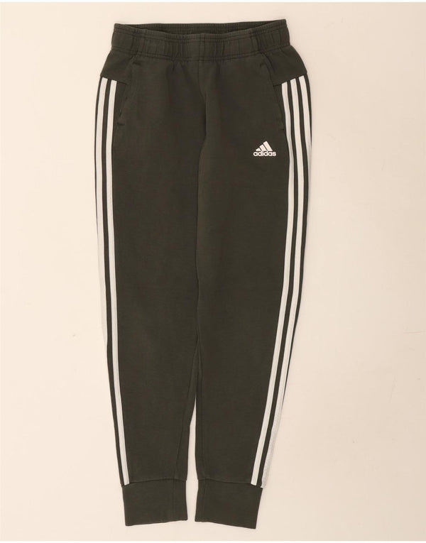 Adidas Mädchen-Trainingshose, Jogginghose, 13–14 Jahre, Khaki, Baumwolle