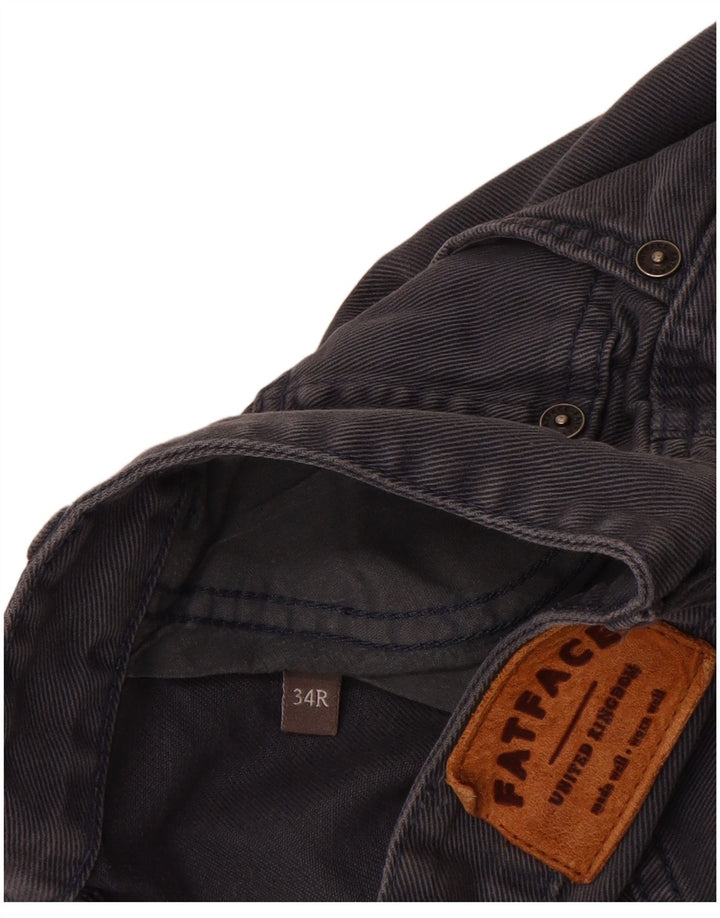 Fat Face Herren Tapered Jeans W34 L32 Graue Baumwolle