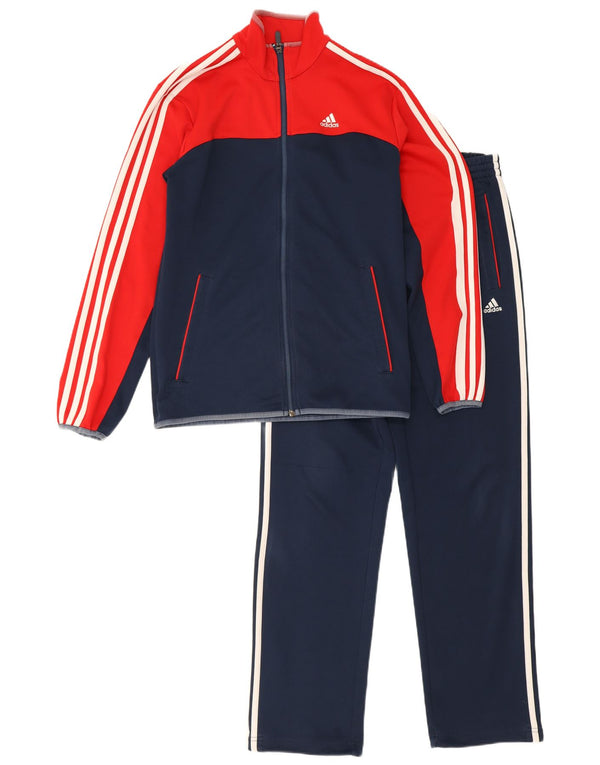 Adidas Herren-Trainingsanzug, UK, Größe 36/38, Größe S, Marineblau, Farbblock-Polyester