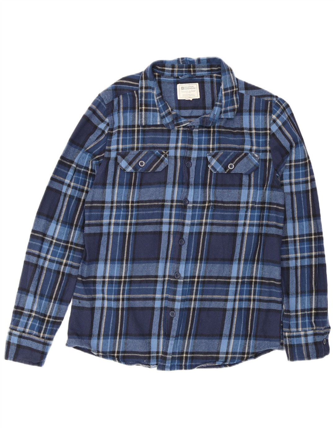 Mountain Warehouse Herren-Flanellhemd, mittelgroß, marineblau kariert