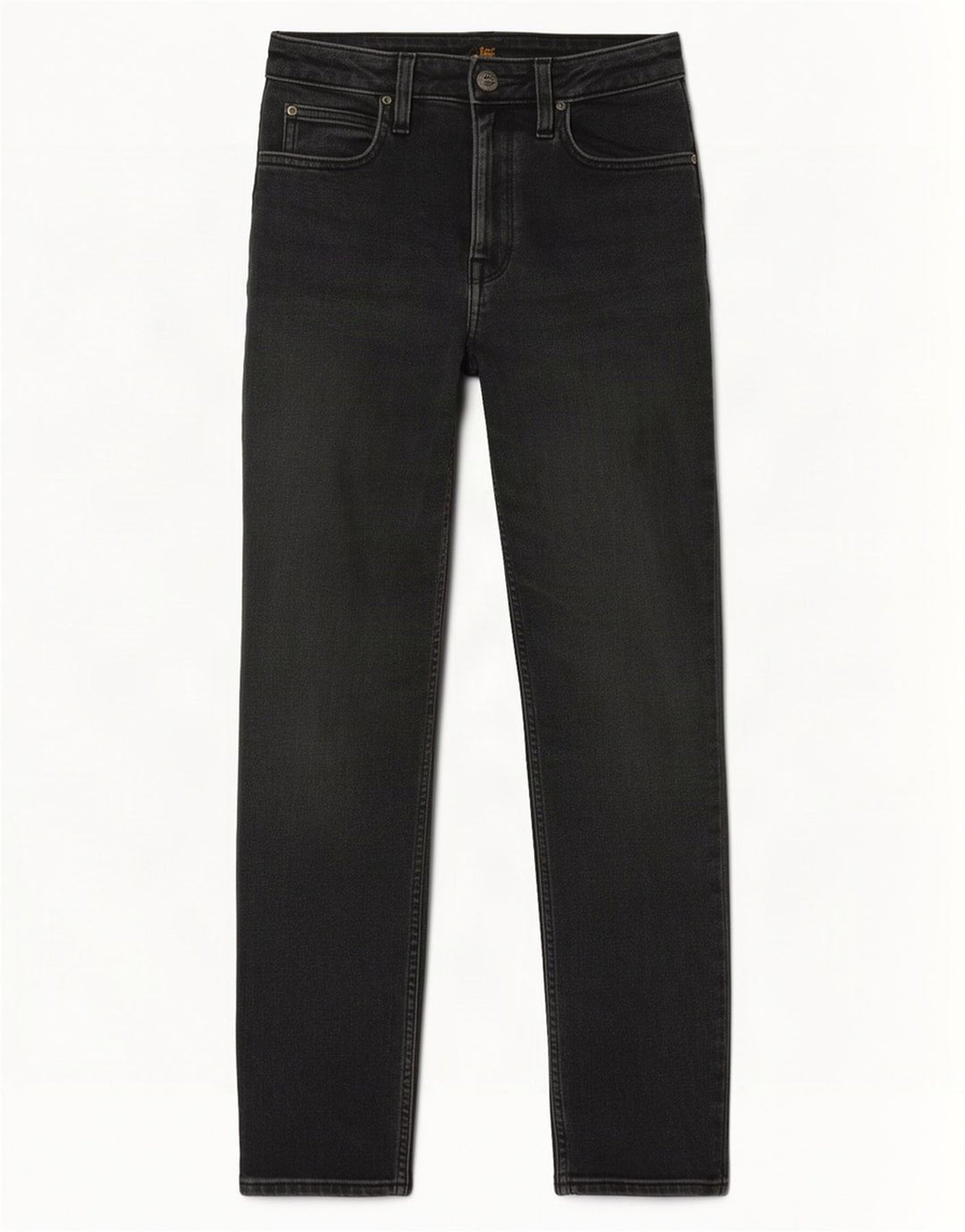 Lee Damen Carol Straight Jeans W27 L27 Graue Baumwolle