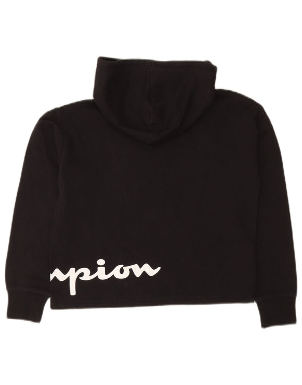 Champion Crop Graphic Hoodie-Pullover für Jungen, 9–10 Jahre, mittelschwarze Baumwolle