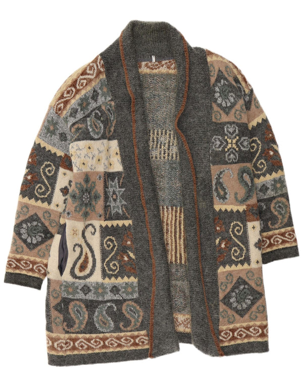 Vintage Damen Longline Cardigan Pullover UK 18 XL Mehrfarbig Paisley