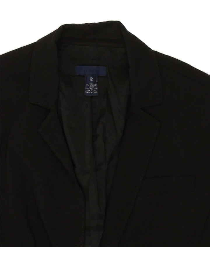 J. CREW Womens 1 Button Blazer Jacket US 12 Large Black Wool Vintage J. Crew and Second-Hand J. Crew from Messina Hembry 