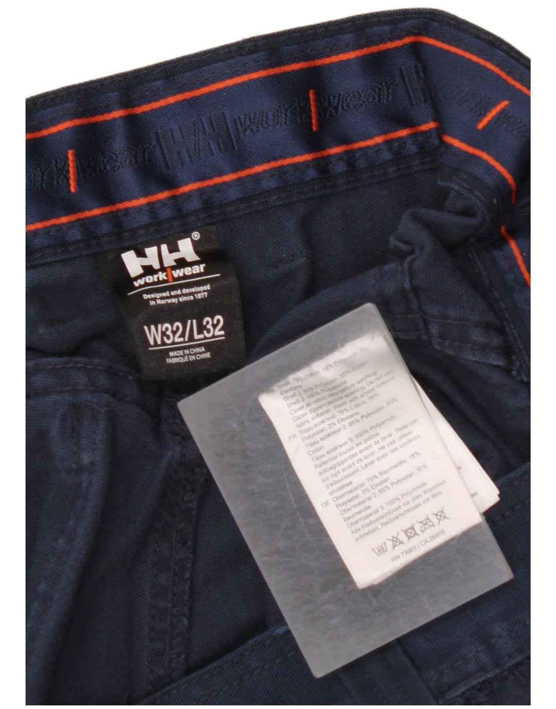 HELLY HANSEN Gerade Herren-Cargohose W32 L32 Marineblaues Polyester