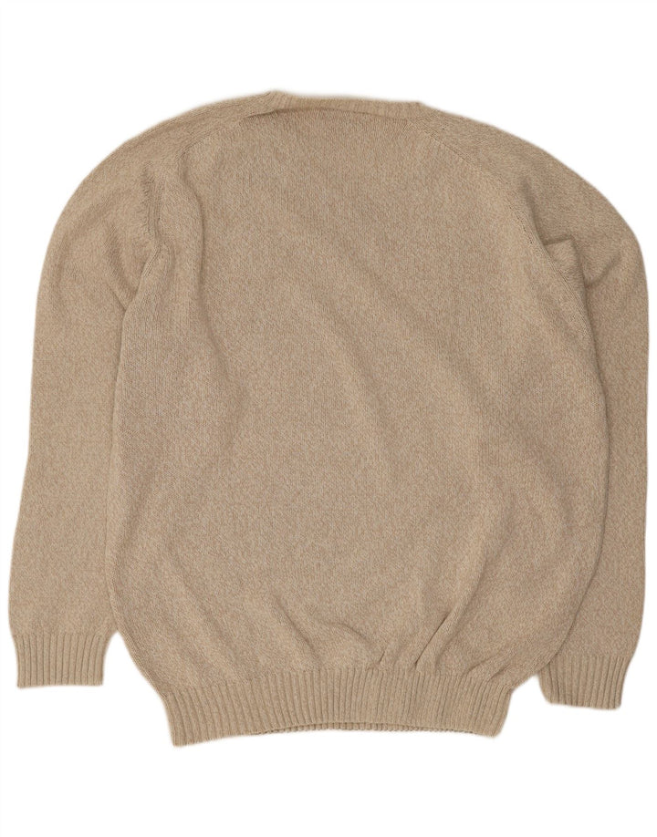 Kappa Herren-Pullover mit V-Ausschnitt, 3XL, Beige meliert