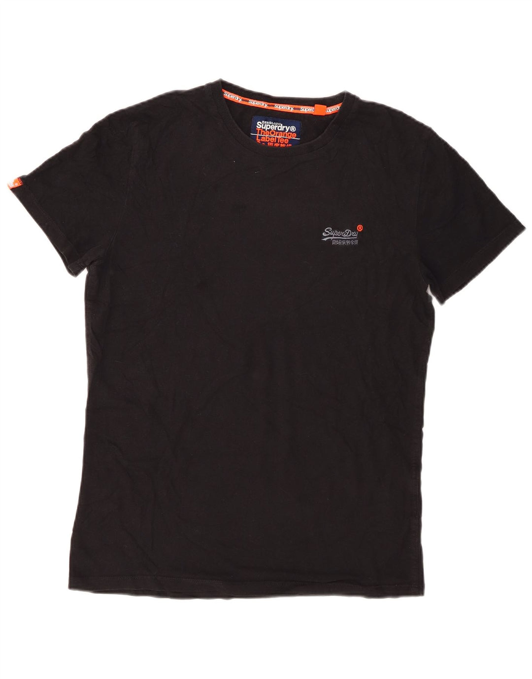 Superdry Herren T-Shirt Top Small aus schwarzer Baumwolle