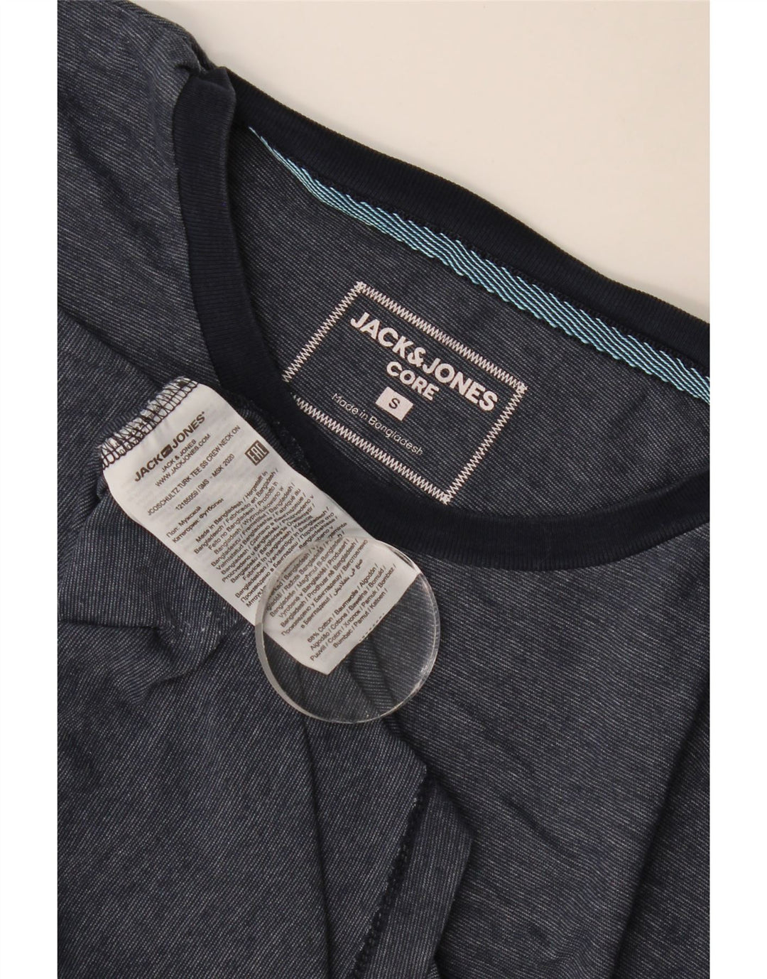 Jack & Jones Herren T-Shirt Top Small Marineblau Baumwolle