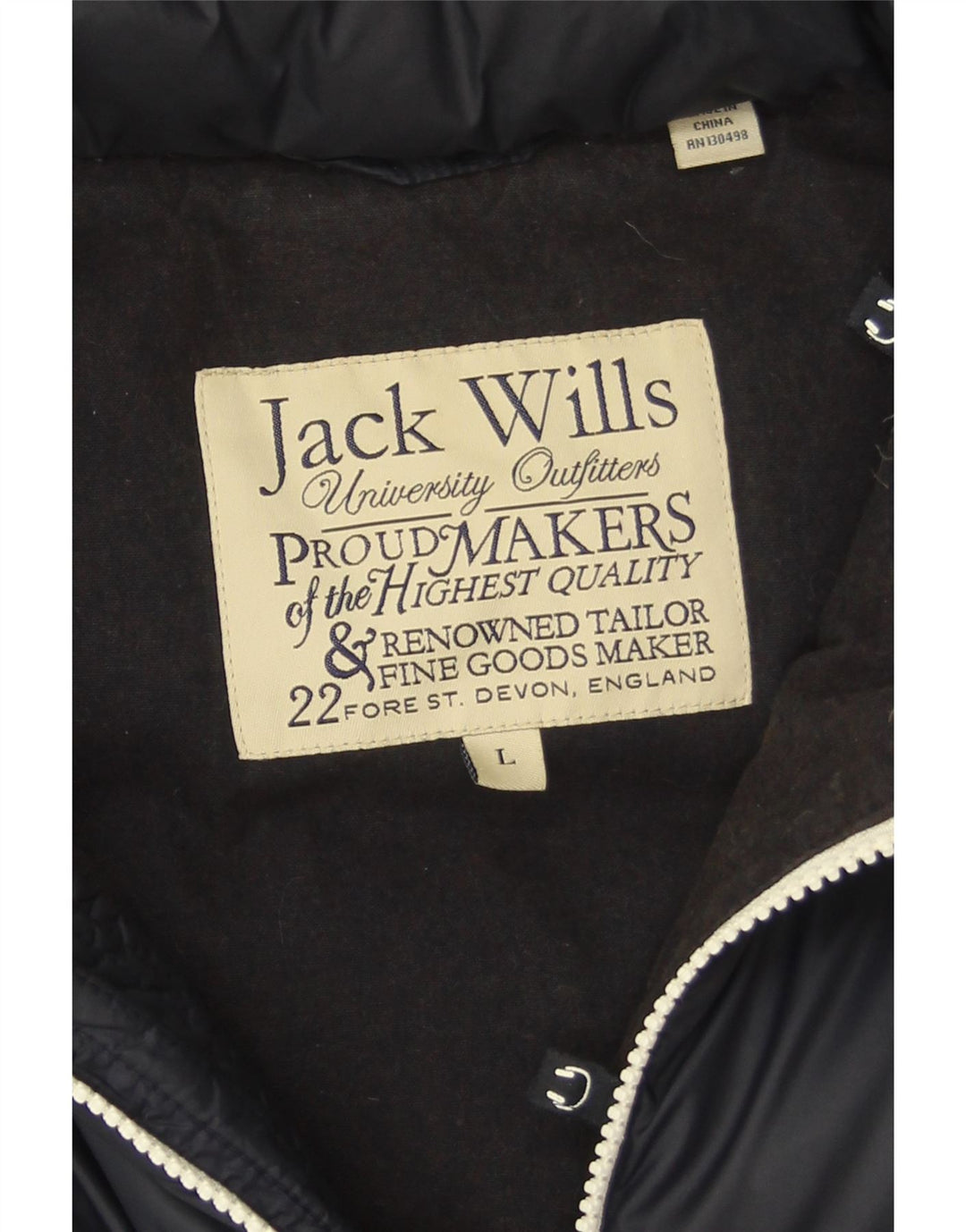 Jack Wills Herren Wattierte Weste UK 40 Large Marineblau
