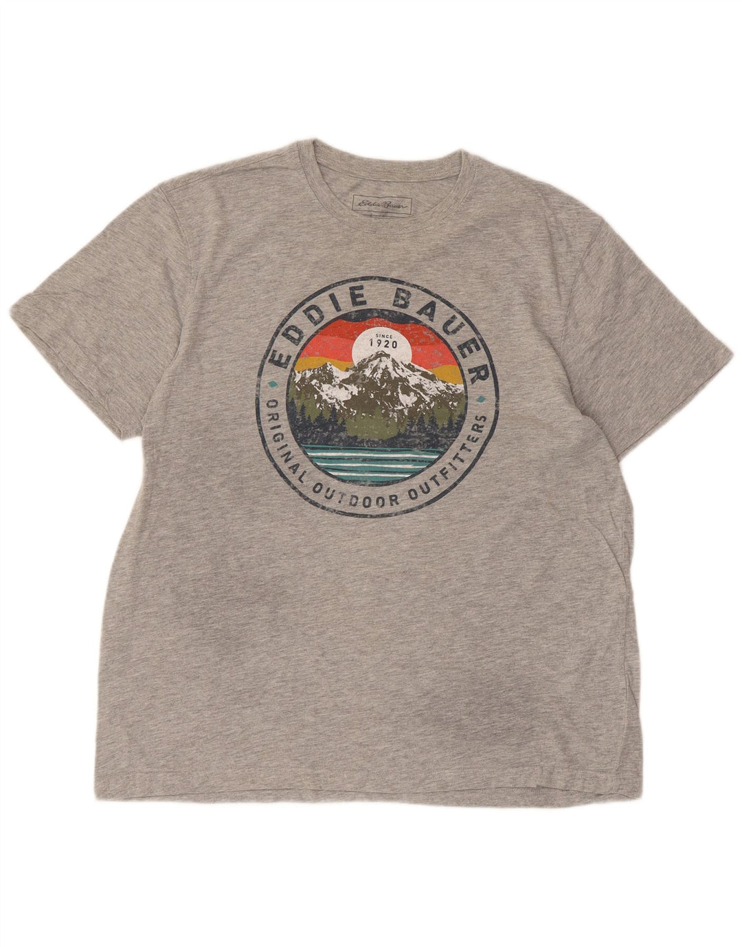 Eddie Bauer Herren-T-Shirt mit Grafik, groß, grau gesprenkelte Baumwolle