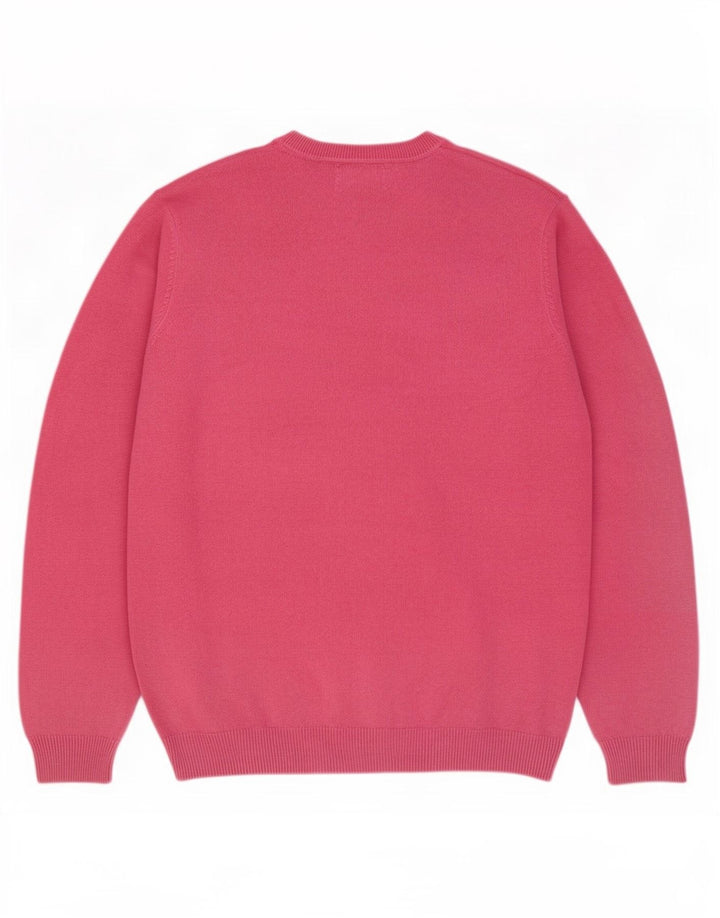 Marks & Spencer Herren-Pullover „Harbor“ mit V-Ausschnitt in Blau, Größe L, Leinen, Rosa