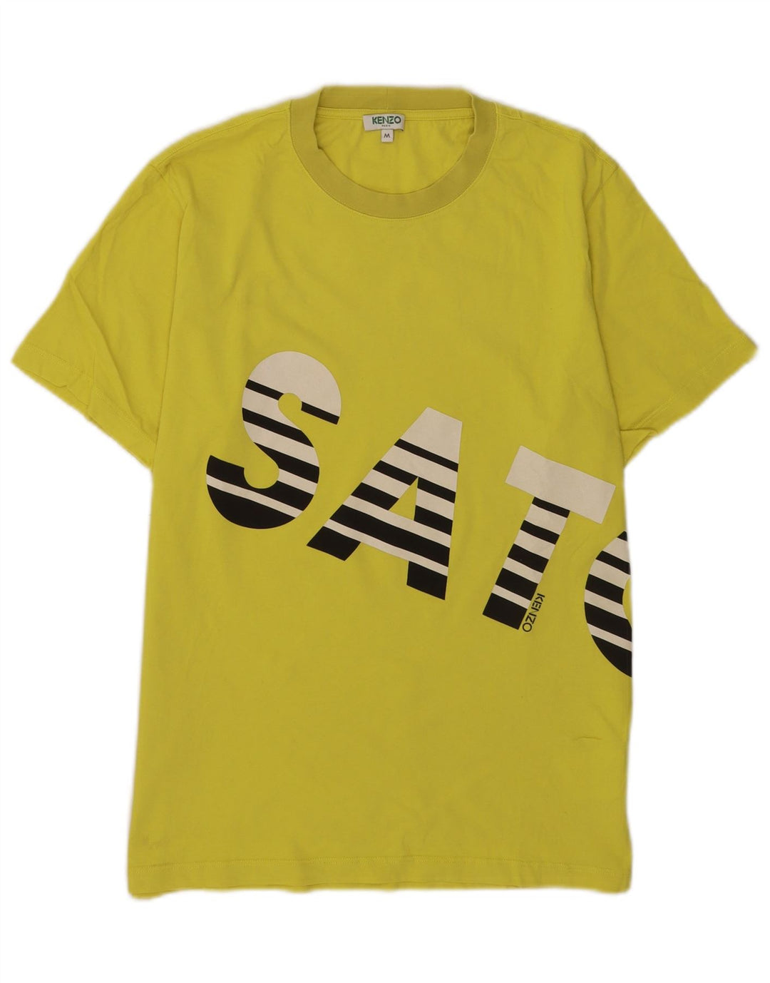 Kenzo Herren Grafik-T-Shirt-Oberteil aus mittelgelber Baumwolle