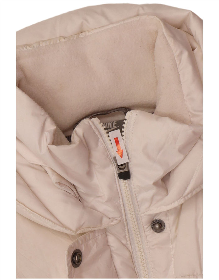Nike Damen-Kapuzenweste, gepolstert, UK 12/14, mittelweiß, Polyester
