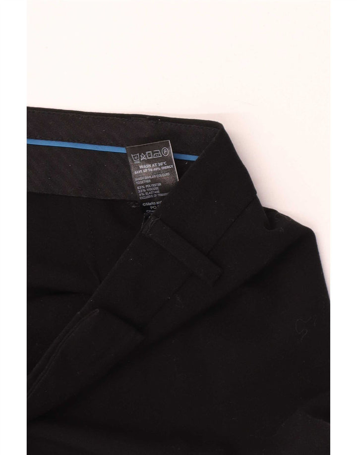 Marks & Spencer Damen Bootcut-Anzughose UK 10 Small W30 L28 Schwarz