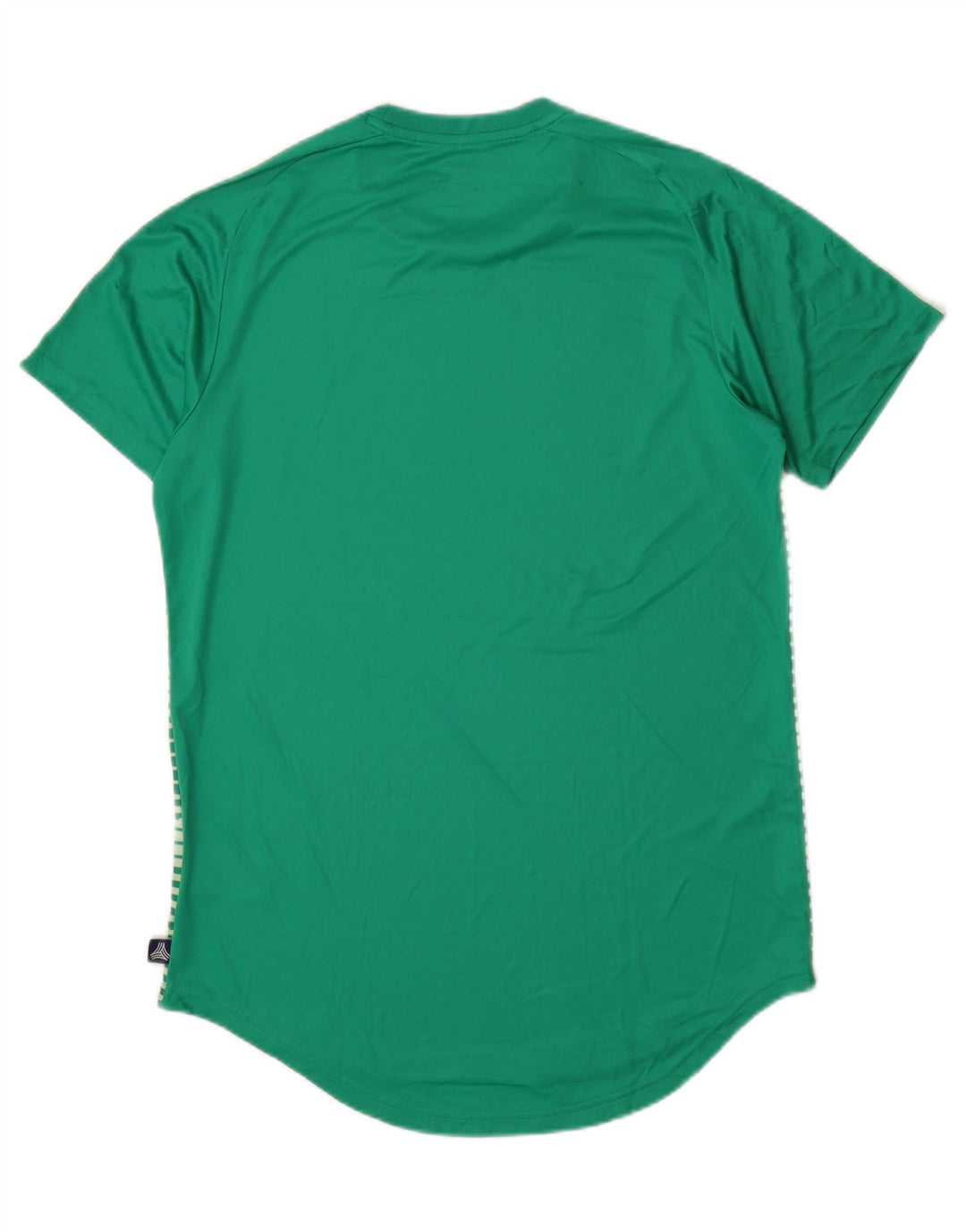 ADIDAS Herren Climalite T-Shirt Top Großes grün gestreiftes Polyester