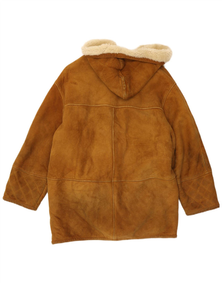 Conbipel Damen Lammfelljacke mit Kapuze, UK 16, Größe L, Beige