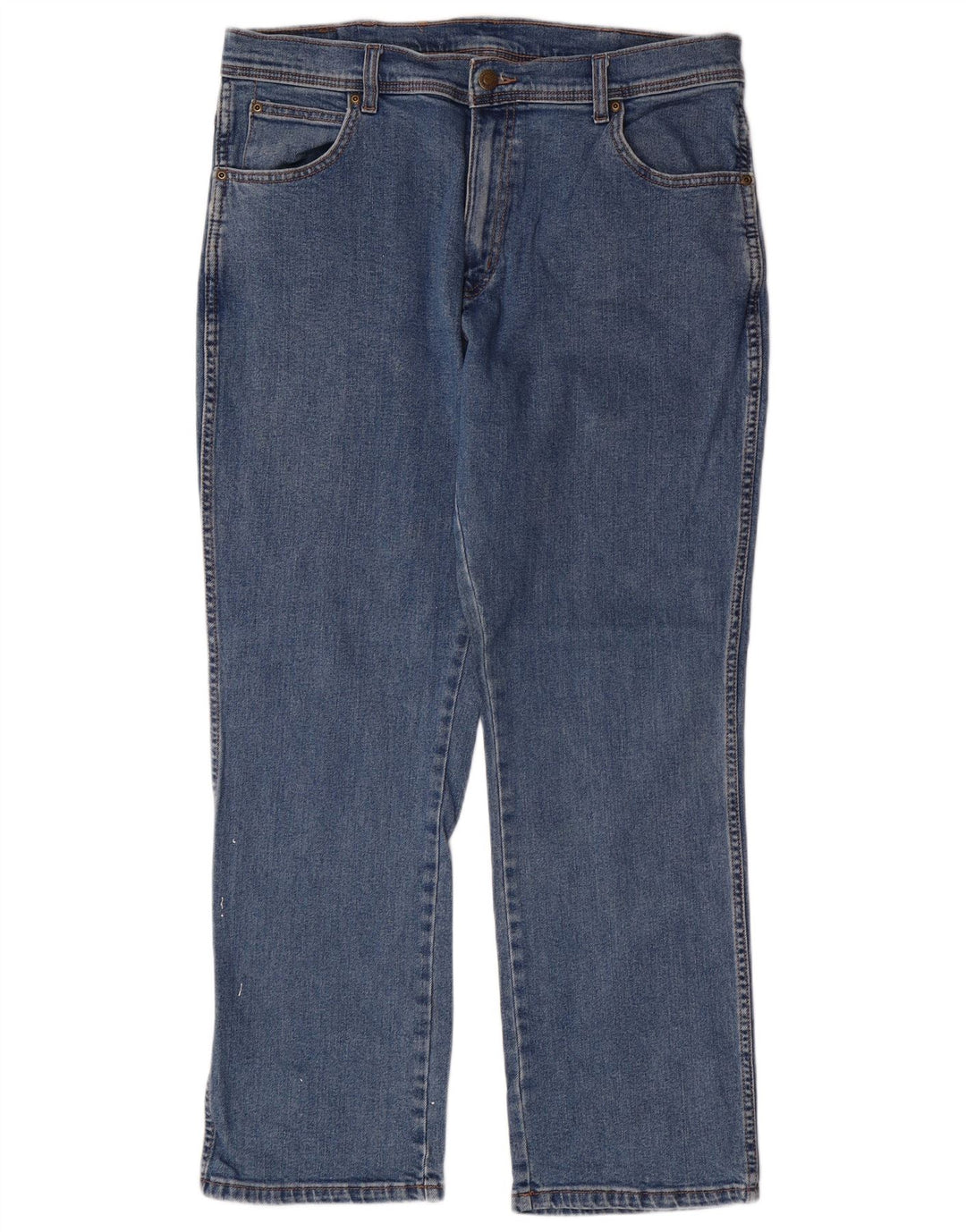 WRANGLER Herren Straight Jeans W36 L30 Blaue Baumwolle