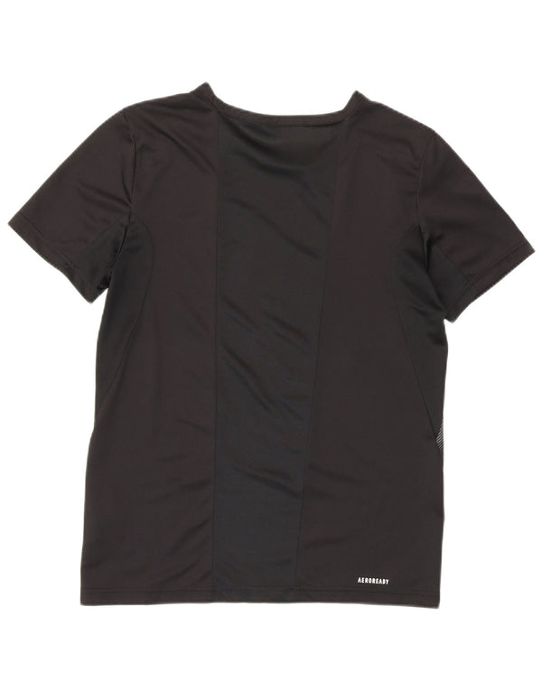 Adidas Jungen Grafik T-Shirt Top 13-14 Jahre Schwarz Geometrisch Sport