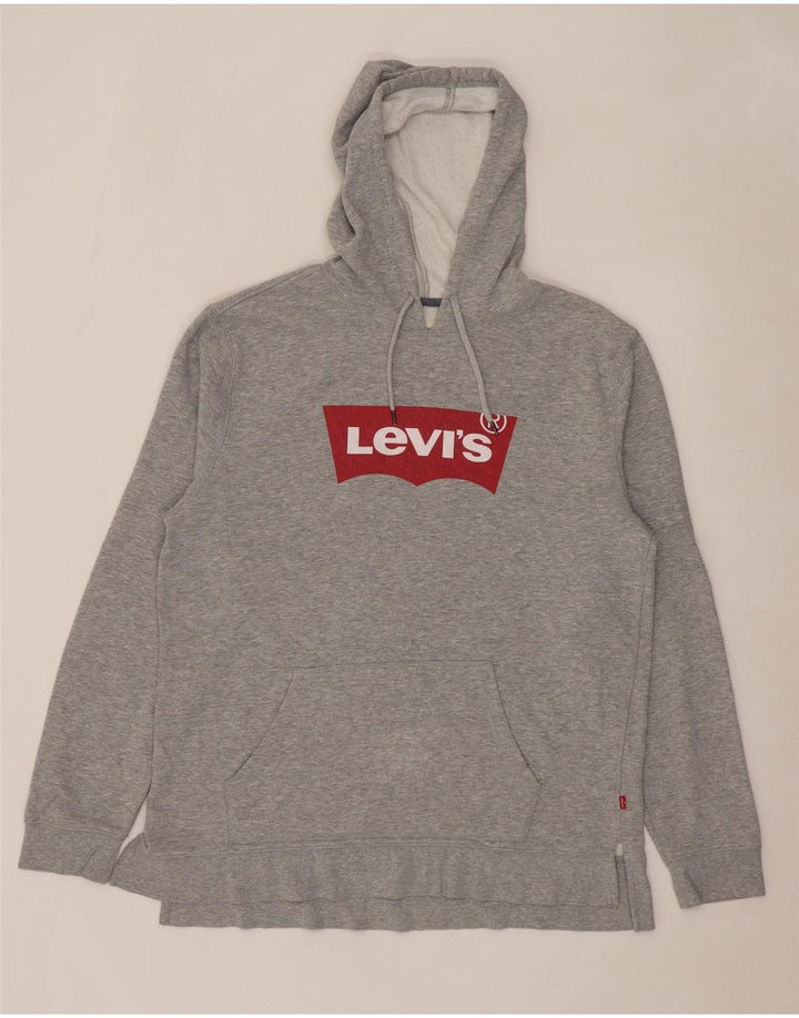 Levi's Herren-Kapuzenpullover mit Grafik, groß, grau gefleckte Baumwolle