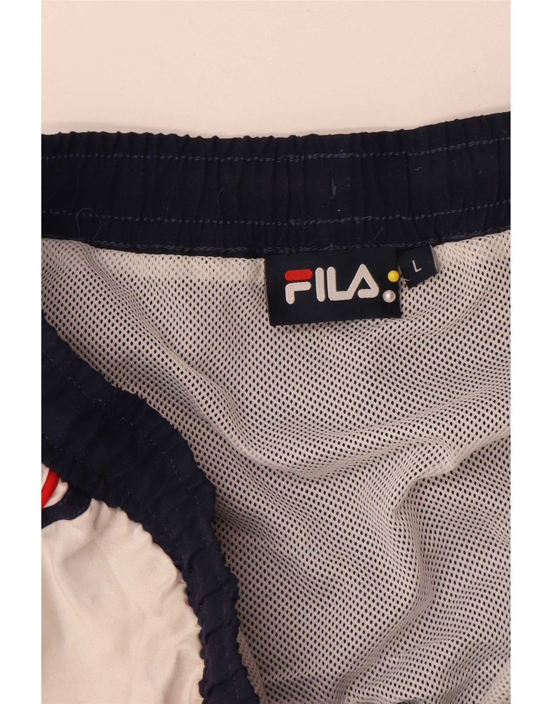 Fila Herren-Badeshorts, groß, marineblau, Farbblock-Polyester
