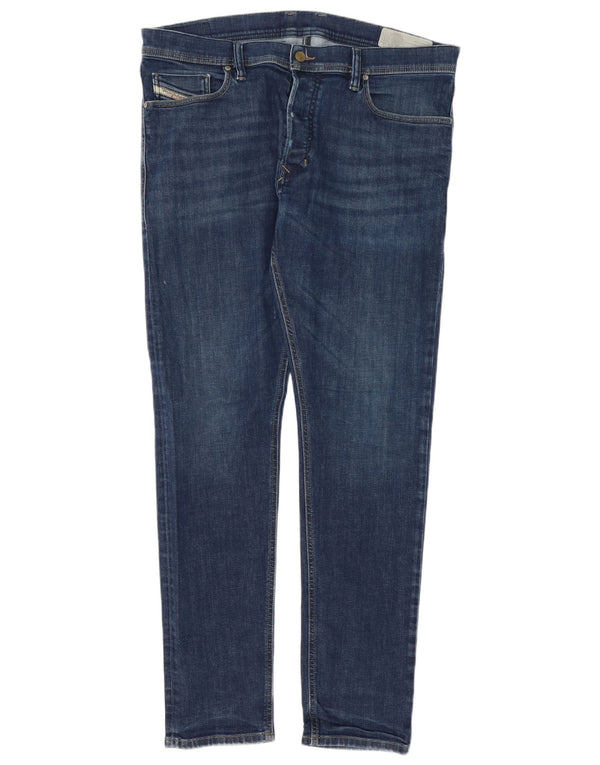 Diesel Mens Tepphar Carrot Slim Jeans W36 L32 Blue Cotton