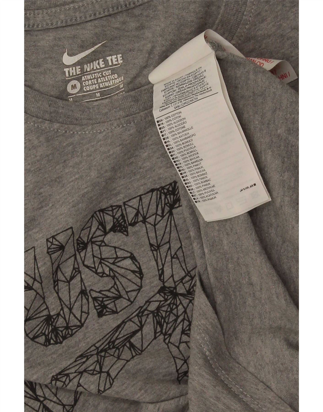 Nike Athletic Cut Graphic T-Shirt für Jungen, 10–11 Jahre, mittelgraue Baumwolle