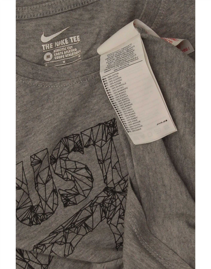 Nike Athletic Cut Graphic T-Shirt für Jungen, 10–11 Jahre, mittelgraue Baumwolle